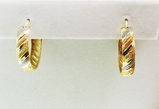 14KT Gold Hoop Earrings 3.60 grams A532: "14KT Gold Hoop Earrings 3.60 grams A532 Excellent Condition! 14KT yellow gold ladies cast & assembled hoop earrings. AIG Appraised at $699. - Thank you for viewing this lot. We are always adding new 