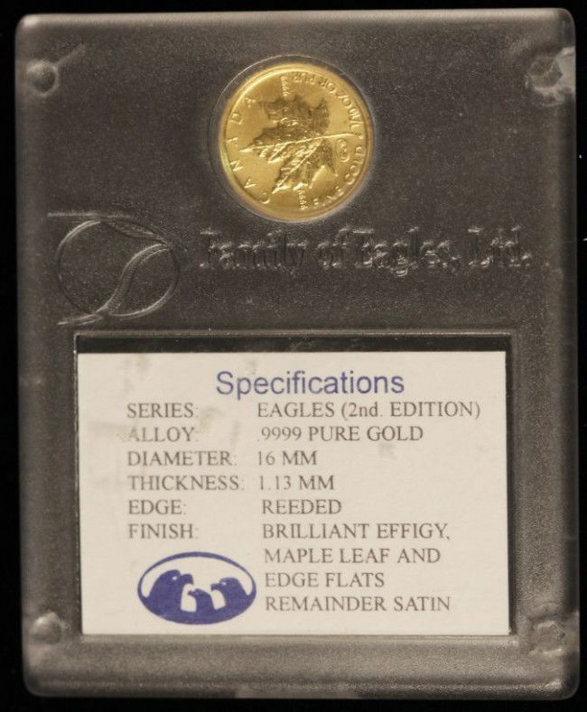 1998 Maple Leaf Eagles (2nd Edition) Gold Coin 1/10oz G: "1998 Maple Leaf Eagles (2nd Edition) Gold Coin 1/10oz GCE113. As-Is Condition! NH541AQ. 1998 Maple Leaf Eagles (2nd Edition) Gold Coin 1/10oz Thank you for viewing this lot. We are always adding new