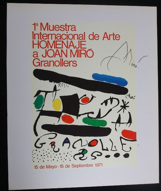 Joan Miro - Signed Book Page 2: "Joan Miro - Signed Book Page 2 - Excellent hand-signed book page from Joan Miro. Includes Certificate of Authenticity. LL531CB. Measures approx. 9 1/2 " by 11 1/2". - Thank you for viewing this lot.