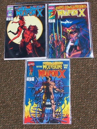 Weapon X Vintage Comic Books (3) CB200: "Weapon X Vintage Comic Books (3) CB200 Good Used/Handled Condition. - Thank you for viewing this lot. We are always adding new inventory and new auctions, so check back often. We appreciate your busi
