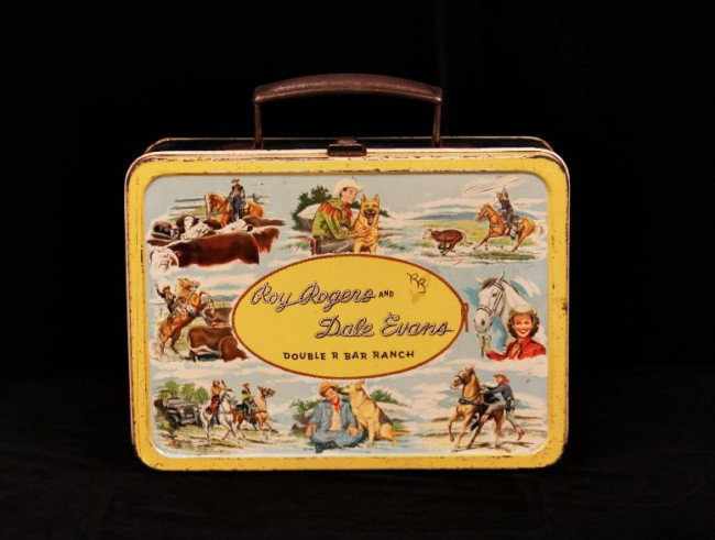 1955 Roy Rogers/Dale Evans Metal Lunchbox: "1955 Roy Rogers/Dale Evans Metal Lunchbox. Excellent Vintage Condition! NB111QZ Thank you for viewing this lot. We are always adding new inventory and new auctions, so check back often. We appreciate