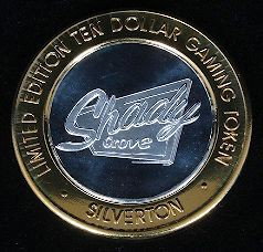 Limited Edition $10 Gaming Token from the 2005 Sil: "Limited Edition $10 Gaming Token from the 2005 Silverton Casino Lodge/Shady Grove Las Vegas, Nevada GT81. This Gaming Token is listed in AS-IS condition. PT01YH Limited Edition $10 Gaming Token from 