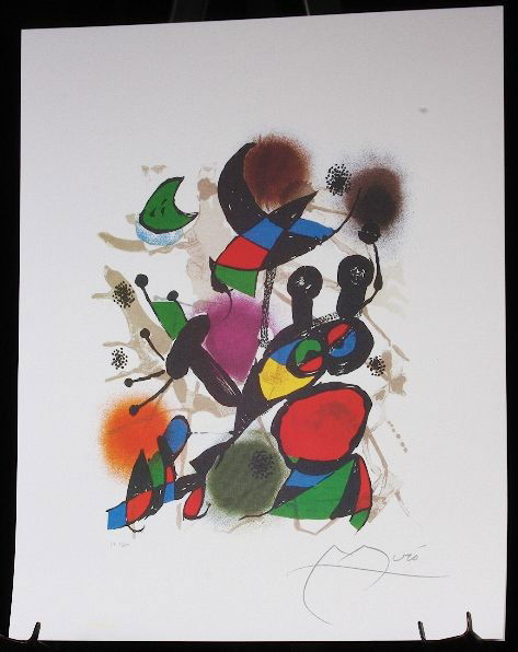 Joan Miro - Volume III - Print: "Joan Miro - Volume III - Print - Excellent Facsimile Signed Print from Joan Miro. AE7GT. Serial Numbered /500. Measures 16"x20". Great Condition! - Thank you for viewing this lot. We are always addin