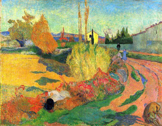 Paul Gauguin - Von Arles: Artist: Paul Gauguin - Title: Von Arles - Medium: Fine Art Reproduction Giclee on Canvas - Image Size: Approximately 15.5 inches x 20 inches - Unframed on Unstretched Canvas - Biography: French post-i