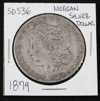 1879 Morgan Silver Dollar SD536: "1879 Morgan Silver Dollar SD536. As-Is Condition. - Thank you for viewing this lot. We are always adding new inventory and new auctions, so check back often. We appreciate your business and support!
