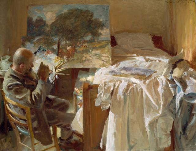 Sargent - An Artist in His Studio: Artist: John Singer Sargent - Title: An Artist in His Studio - Medium: Fine Art Giclee on Canvas - Image Size: Approximately 15.25 inches x 20 inches - Framed: Unframed on Unstretched Canvas - Sargent