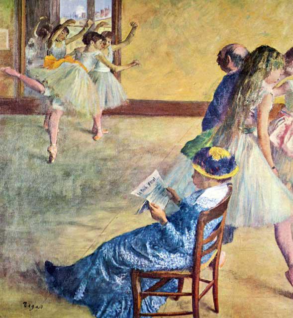 Edgar Degas - During The Dance Lessons Madame Cardinal: Artist: Degas - Title: During The Dance Lessons Madame Cardinal - Medium: Fine Art Reproduction Giclee on Archival Canvas - Image Size: Approximately 20 inches x 18.5 inches - Framed: Unframed on Unst