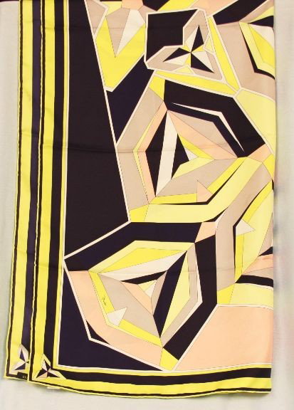 New Emilio Pucci 100% Silk Scarf ED519: "New Emilio Pucci 100% Silk Scarf ED519. Excellent Condition! IU33SZ. Gorgeous Emilio Pucci Scarf, new measures 34" x 34". Made in Italy of 100% silk. Retails for $260.00. Thank you for viewing this l
