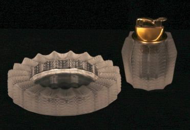 Vintage Lalique Crystal Ashtray & Lighter. ED478: Vintage Lalique Crystal Ashtray & Lighter. ED478. Excellent Vintage Condition! OP991DX. This is a Beautiful Vintage Lalique crystal ash tray and matching lighter. There are no chips or cracks on the i