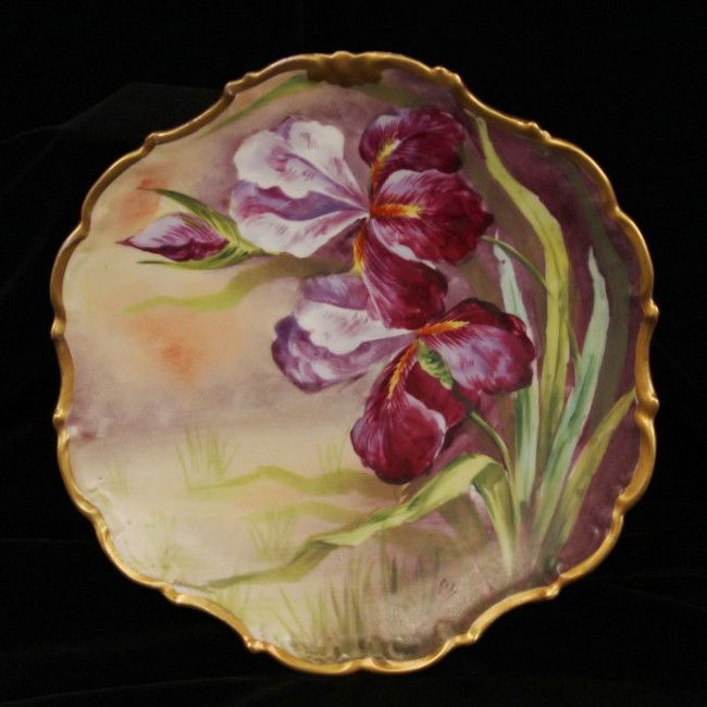 Antique Handpainted Limoges Signed Plaque ED822: Antique Handpainted Limoges Signed Plaque ED822. Excellent Vintage Condition! AL19GC. This is an antique LIMOGES fine porcelain art wall plaque manufactured and decorated by Flambeau, L.D.B. & Co. in