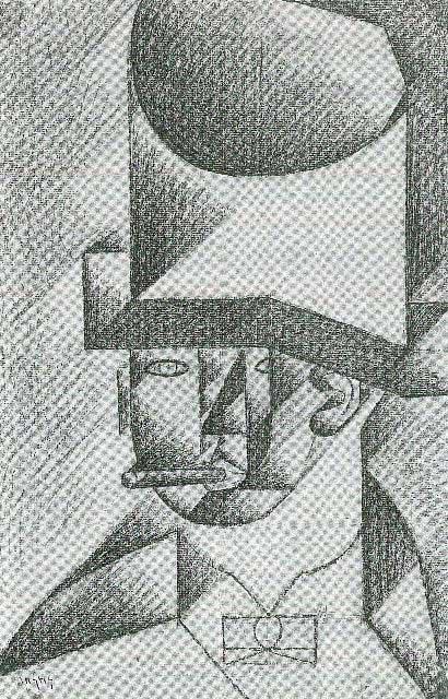 Juan Gris - Head Of A Man With Cigar