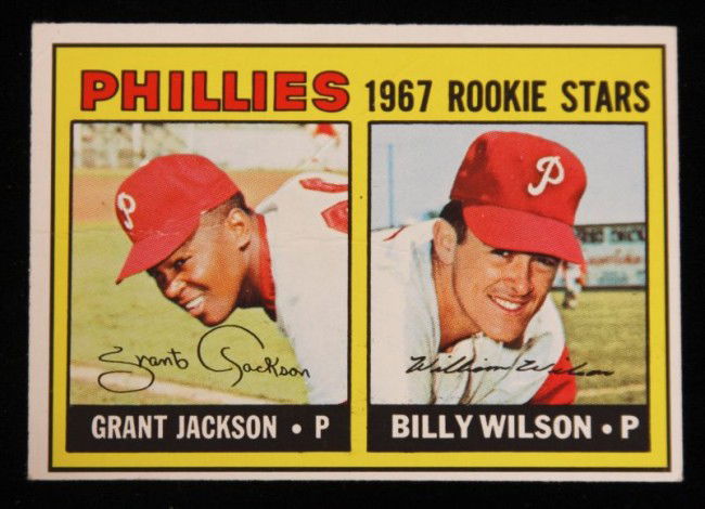 1967 Grant Jackson/Billy Wilson Vintage Rookie Card C19: "1967 Grant Jackson/Billy Wilson Vintage Rookie Card C199. As-Is Condition!. NV3XS. 1967 Grant Jackson/Billy Wilson Vintage Rookie Card. TOPPS #402 Thank you for viewing this lot. We are always adding