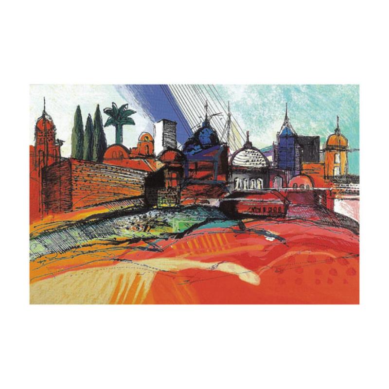 Spring in Jerusalem by Shemi, Calman: "Spring in Jerusalem" is a limited edition serigraph on paper by Calman Shemi, numbered and hand signed by the artist. Includes Letter of Authenticity. Measures approx. 19.5" x 13.5" (image).