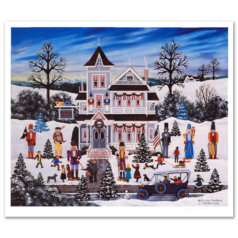 Nutcracker Fantasy by Wooster Scott, Jane by Wooster Scott, Jane: Cozy, down-home images of a bygone era when life was simpler - this is the feeling captured in the creations of one of the world's most recognized artists. "Nutcracker Fantasy" is a limited edition li