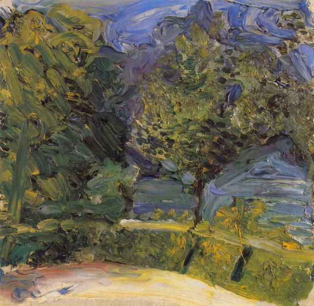 Richard Gerstl - Gmunden in the Background: Artist: Richard Gerstl - Title: Gmunden in the Background - Medium: Fine Art Reproduction Giclee on Canvas - Image Size: Approximately 19.5 inches x 20 inches - Unframed on Unstretched Canvas - Biogra