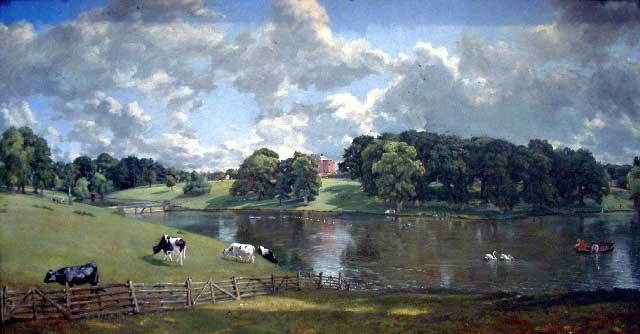 Constable - Wivenhoe Park: Artist: John Constable - Title: Wivenhoe Park - Medium: Fine Art Reproduction Giclee on Canvas - Image Size: Approximately 10.5 inches x 20 inches - Unframed on Unstretched Canvas - Biography: John Co