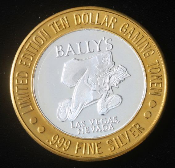 Bally's Las Vegas Limited Edition $10 Gaming Token. GT2: "Bally's Las Vegas Limited Edition $10 Gaming Token. GT256. Excellent Condition! NC41FG.999 Fine Silver Bally's Las Vegas Limited Edition $10 Gaming Token. Las Vegas, NV. - Thank you for viewing this 