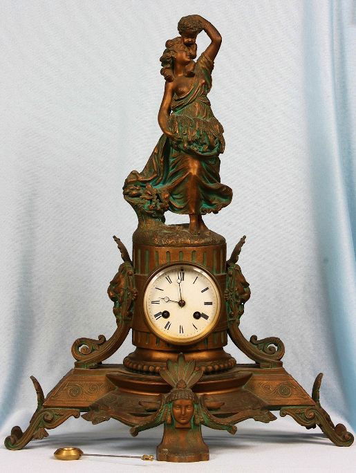 Antique Victorian "Japy Freres" Bronze Mantel Clock. ED: "Antique Victorian "Japy Freres" Bronze Mantel Clock. ED395. Excellent Vintage Condition! HB153QS. This Beautiful Bronze Mantel clock was manufactured in the late 1800's or early 1900's by the world r