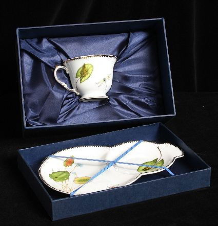NEW! In box I Godinger Tea Cup w/Snack Saucer. ED440: "NEW! In box I Godinger Tea Cup w/Snack Saucer. ED440. Excellent Condition! DR11QA. This is a new - never used I. Godinger & Co. Tivoli pattern two piece teacup with snack saucer set. It is brand new