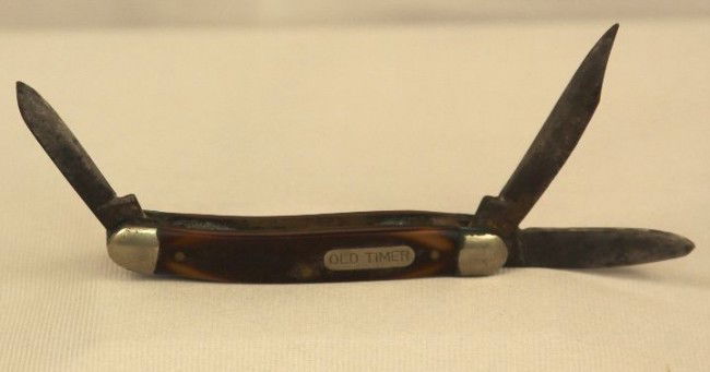 Vintage Schrade Old Timer 180T Mighty Mite Pocket Knife: "Vintage Schrade Old Timer 180T Mighty Mite Pocket Knife ED810. Excellent Vintage Condition! YK11YM. Vintage "Old Timer" Pocket Knife - measures 3.25" long. Valued at $75. Thank you for viewing this l