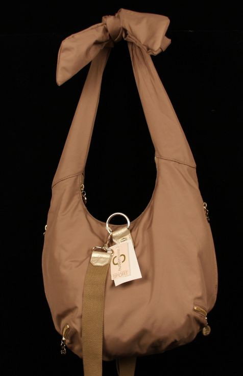 New with Tags Alexis Hudson "Lauren" Hobo ED563: "New with Tags Alexis Hudson "Lauren" Hobo ED563. Excellent Condition! UH13YB. This New Alexis Hudson Designer Bag is three bags in one! You can tie the bow short for a handheld hobo, or lift the webb