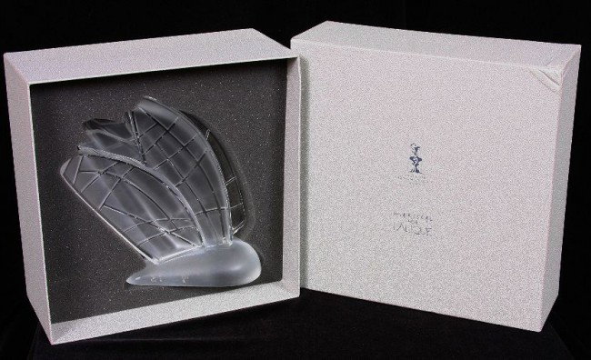 $1,350 Lalique Crystal RARE Sculpture. ED459: "$1,350 Lalique Crystal RARE Sculpture. ED459. Excellent Condition! BG162CD. Commissioned by Lalique, Javier Mariscal's take on the sailing world expressed in crystal commemorative 32nd Annual America