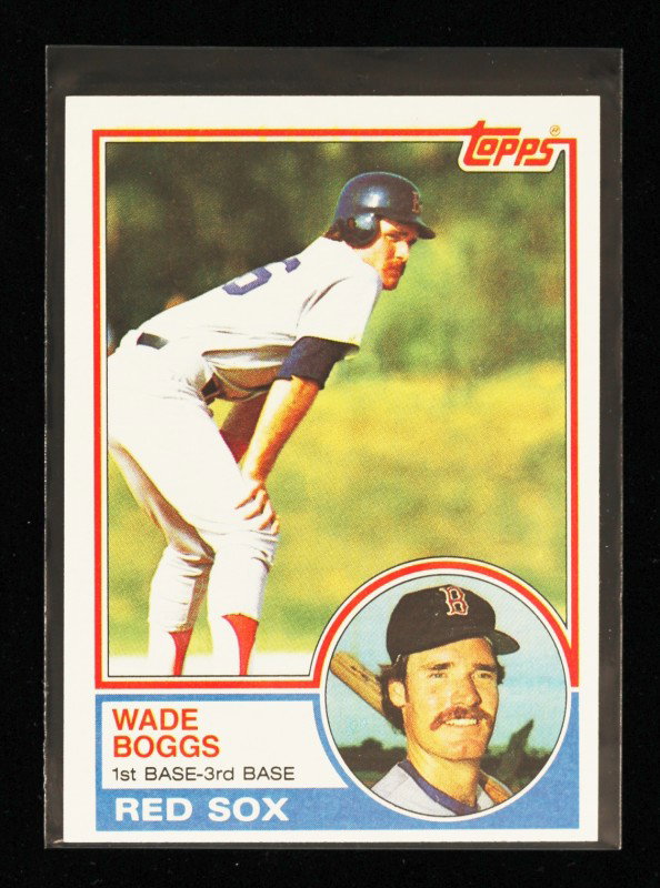 1983 Topps Wade Boggs Rookie Card C221: 1983 Topps Wade Boggs Rookie Card C221. As-Is Condition! GJ11ZK. One 1983 Topps Wade Boggs Rookie Card #498. Team: Boston Red Sox. Thank you for viewing this lot. We are always adding new inventory an