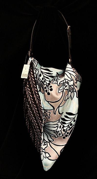 NWT Prada Bag "Foulard" Retail $950 ED861: "NWT Prada Bag "Foulard" Retail $950 ED861. Excellent Condition! KQ251PR. Beautiful Prada Foulard Scarf Tie Bag, absolutely perfect for spring or a tropical getaway. This bag measures about 9 x 10 inc
