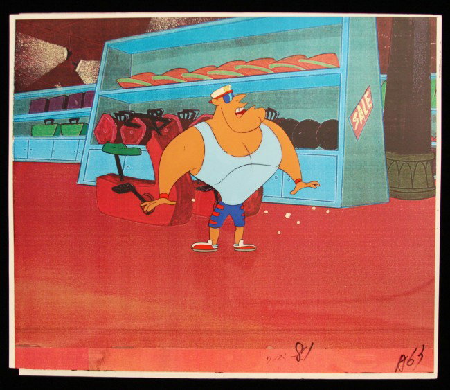 Pink Panther "Supporting Characters" Cartoon Cel and Dr: "Pink Panther "Supporting Characters" Cartoon Cel and Drawing PINKP30. As-Is Condition! RJ61SI. An original "Supporting Characters" cartoon Cel from The Pink Panther films created by Friz Freleng and 