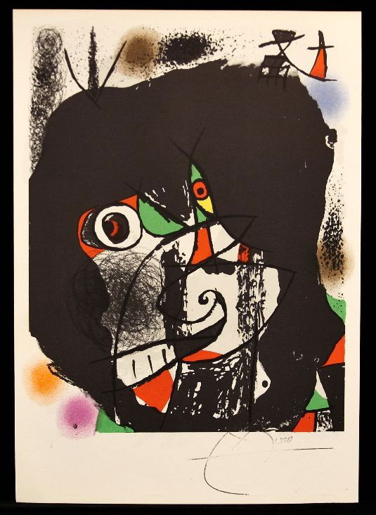 Joan Miro "End of an Illusion I" Fine Art Print AP23: "Joan Miro "End of an Illusion I" Fine Art Print AP23. Excellent Condition! CP12HK. One fine art print of "End of an Illusion I" by Joan Miro. Limited edition hand numbered print of 5000 with Certific