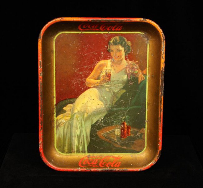 Vintage 1936 Coca-Cola Tray ED766: "Vintage 1936 Coca-Cola Tray ED766. Excellent Vintage Condition! NB15KG. This is an original authentic 1936 Coca-Cola tray! It is valued at over $200.00. Please review the pictures. It is vintage so i