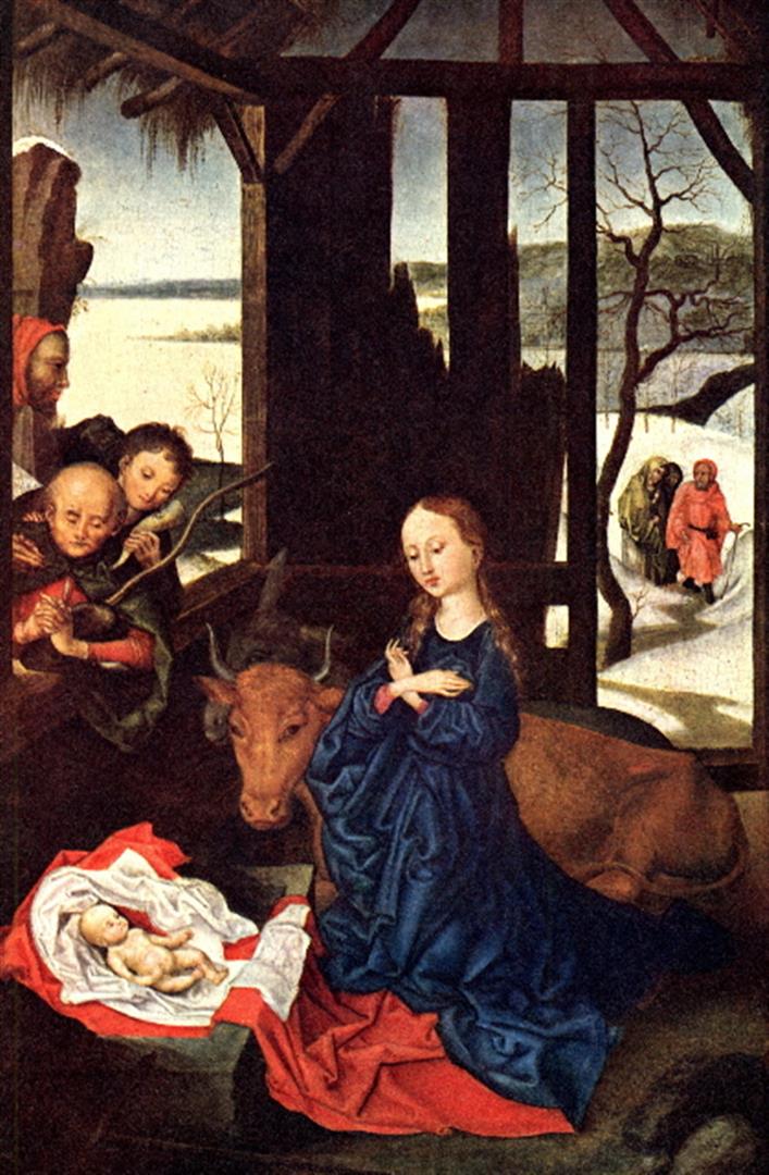 Martin Schongauer - Birth of Christ: Artist: Martin Schongauer - Title: Birth of Christ - Medium: Fine Art Giclee on Canvas - Image Size: Approximately 32 inches x 21 inches - Unframed on Unstretched Canvas - Biography: Martin Schongauer