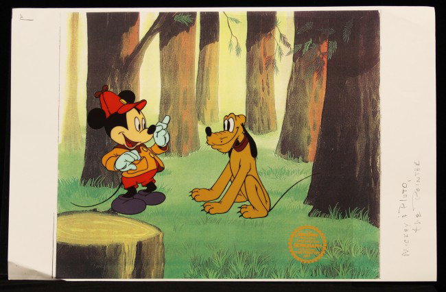 Walt Disney "The Pointer" Art Serigraph Cel DisneySeri3: Walt Disney The Pointer" Art Serigraph Cel DisneySeri3. Excellent Condition! EL82UT. One animated original limited edition fine art serigraph cel from Walt Disney's "The Pointer" of Mickey Mouse and P