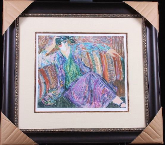 Barbara Wood ltd. Ed. s/n "Pensive Woman" with COA ED35: Barbara Wood ltd. Ed. s/n Pensive Woman" with COA ED352 Mint Condition! SD122PL. OWN THE IMPRESSIONISTIC ARTWORK OF BARBARA WOOD! A stunning addition to any collection, Wood's work is colorful and fre