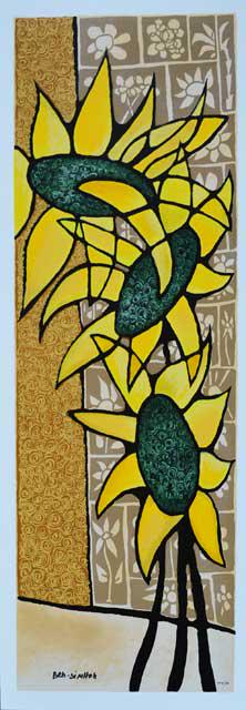 Avi Ben-Simhon Sunflowers Ecstasy: Avi Ben-Simhon Sunflowers Ecstasy. Artist: Avi Ben-Simhon - Title: Sunflower Ecstasy - Medium: Serigraph on Paper - Signature: Hand-signed by the Artist - Edition: 395 - Image Size: Approximately 40 �