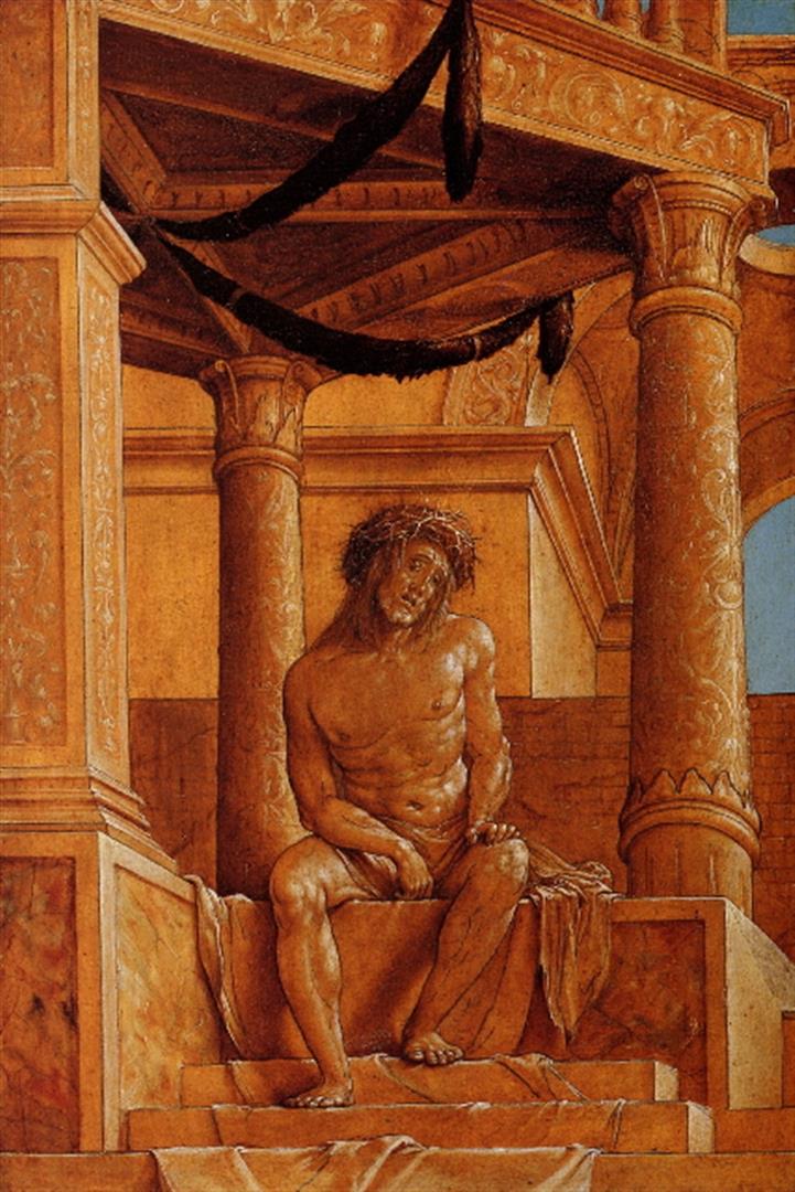 Hans Holbein - Christ in Pain: Artist: Hans Holbein - Title: Christ in Pain - Medium: Fine Art Giclee on Canvas - Image Size: Approximately 20 inches x 13.5 inches - Unframed on Unstretched Canvas - Biography: Hans Holbein the Youn