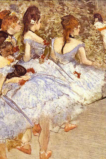 Edgar Degas - Danseuses: Artist: Degas - Title: Danseuses - Medium: Fine Art Reproduction Giclee on Archival Canvas - Image Size: Approximately 20 inches x 13.25 inches - Framed: Unframed on Unstretched Canvas - Edgar Degas w