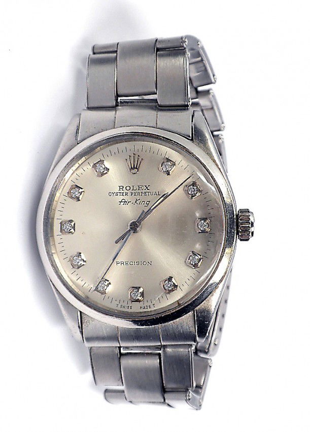 Rolex Stainless Steel Gents Air King Wristwatch A2792: Rolex Stainless Steel Gents Air King Wristwatch A2792. Good Condition! YJ1501VY. One, hand crafted and machine milled Rolex Stainless Steel Oyster Perpetual Air King wristwatch electronically tested,