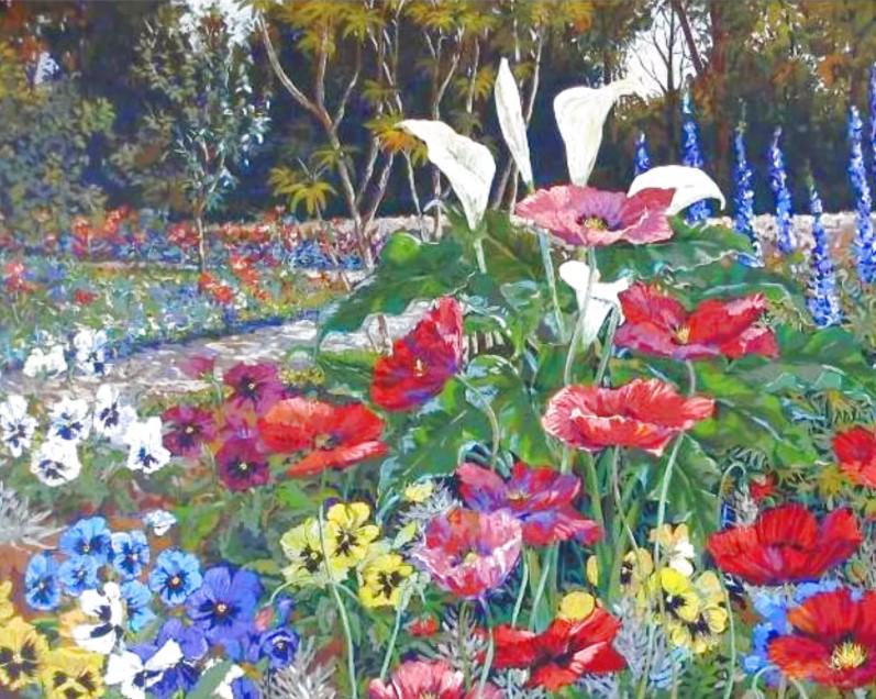Paradise Park by John Powell on paper: Serigraph on paper, 24 x 30, unframed w/COA