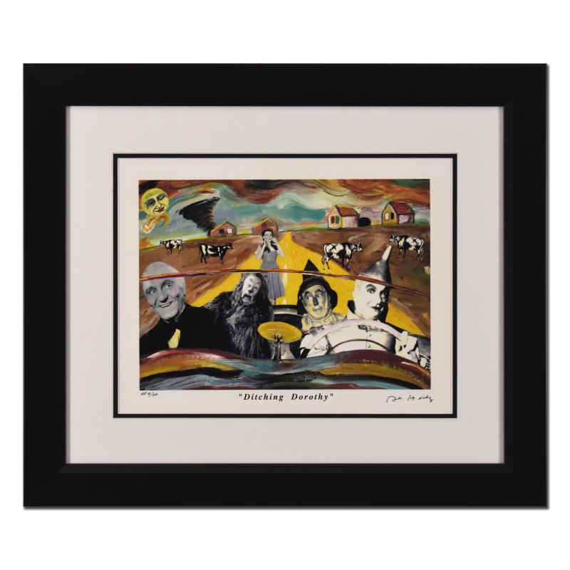 Ditching Dorothy by De La Nuez, Nelson: "Ditching Dorothy" is a limited edition artist proof on paper by Nelson De La Nuez, numbered and hand signed by the artist. This piece comes custom framed. Includes Letter of Authenticity. Measures ap