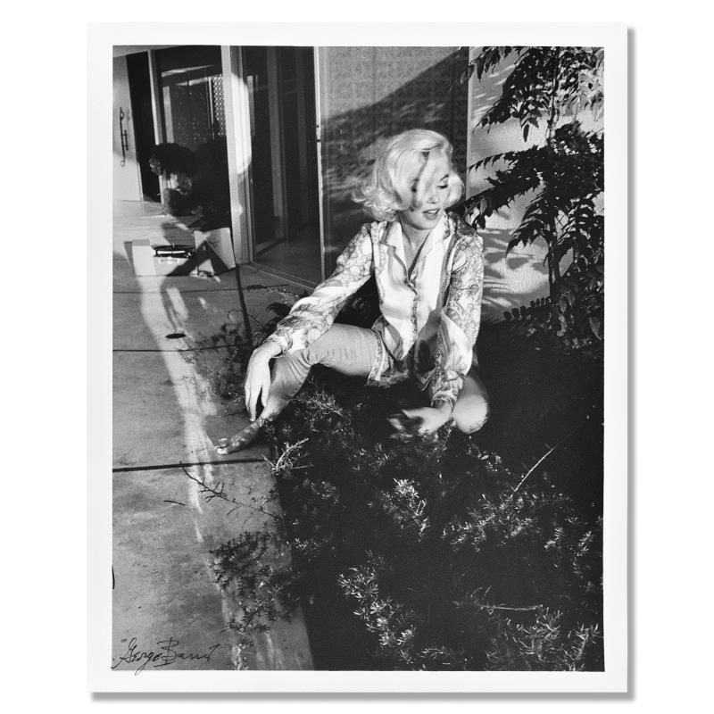 Marilyn Monroe by George Barris (1922-2016): "Marilyn Monroe: The Last Shoot" is a photograph printed from the original negative taken by George Barris (1922-2016). This photo is part of a series entitled "The Last Photos"; they were taken in 19