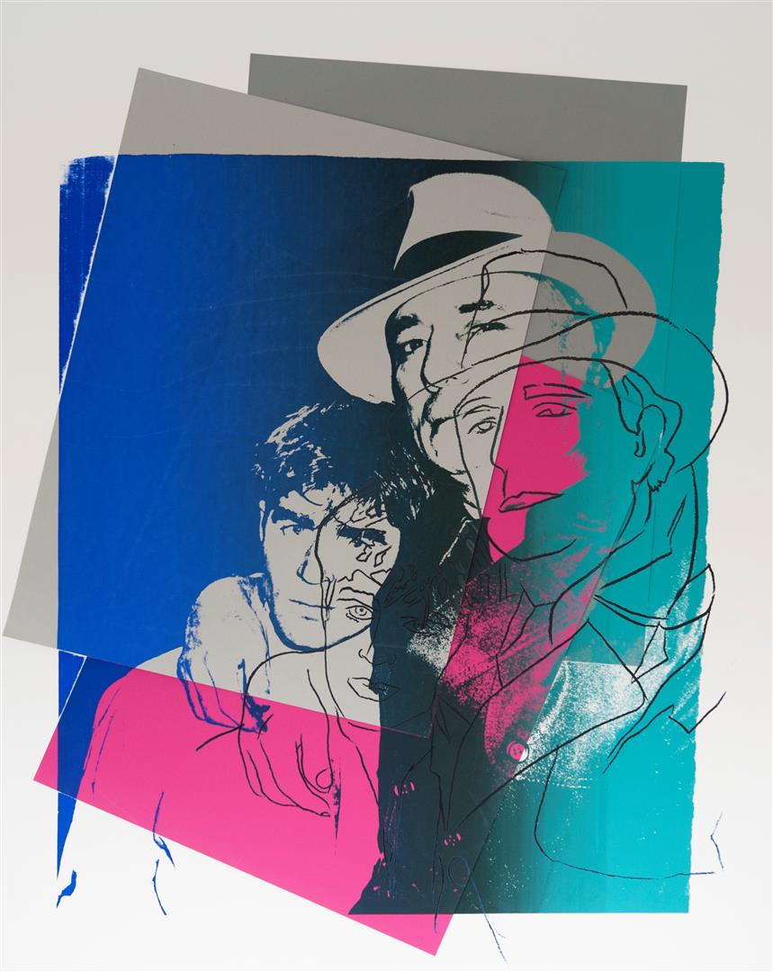 ANDY WARHOL, Some Men Need Help, 1982, ONE-OF-A-KIND ORIGINAL on Paper: ANDY WARHOL, 'Some Men Need Help', 1982, ONE-OF-A-KIND ORIGINAL on Paper, 40" x 32" (101.6 x 81.3 cm). 'Some Men Need Help' was a two-man play written by John Ford Noonan. It opened on Broadway at the