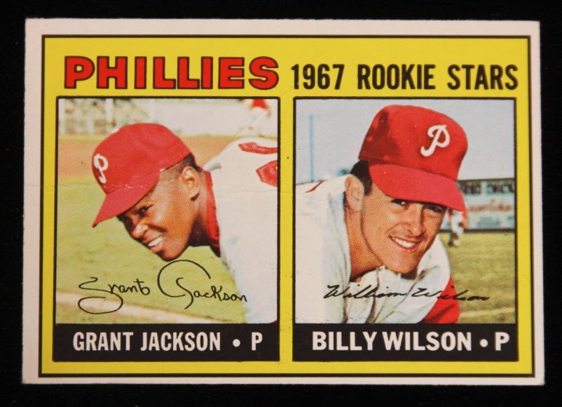1967 Grant Jackson/Billy Wilson Rookie Card C199: "1967 Grant Jackson/Billy Wilson Vintage Rookie Card C199. As-Is Condition! NV3XS. 1967 Grant Jackson/Billy Wilson Vintage Rookie Card. TOPPS #402 Thank you for viewing this lot. We are always adding 
