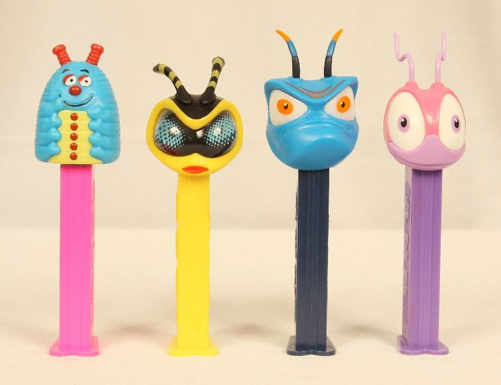 Lot of 4 Walt Disney "Bugs Life" PEZ Dispensers ED946: "Lot of 4 Walt Disney "Bugs Life" PEZ Dispensers ED946. As-Is Condition! ET4HU. Lot of 4 Walt Disney "Bugs Life" PEZ dispensers. Included are "Barney Beetle", "Good-Natured Caterpillar", "Big Super Be