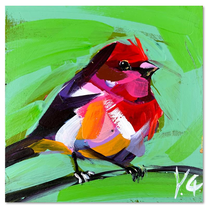 Untitled Original by Godovanic Original: This is an untitled original painting on acrylic on board by Yasna Godovanik. Hand Signed by the artist, the piece comes with a letter of authenticity. Measures approximately 4.5" x 4.5".