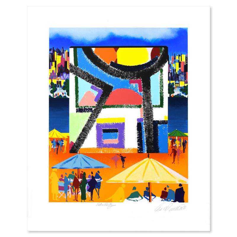 Patio Country by Posillico, Leo: "Patio Country" is a limited edition serigraph on paper by Leo Posillico, numbered and hand signed by the artist. Includes Letter of Authenticity. Measures approx. 25" x 30.5" (with border), 19" x 24"