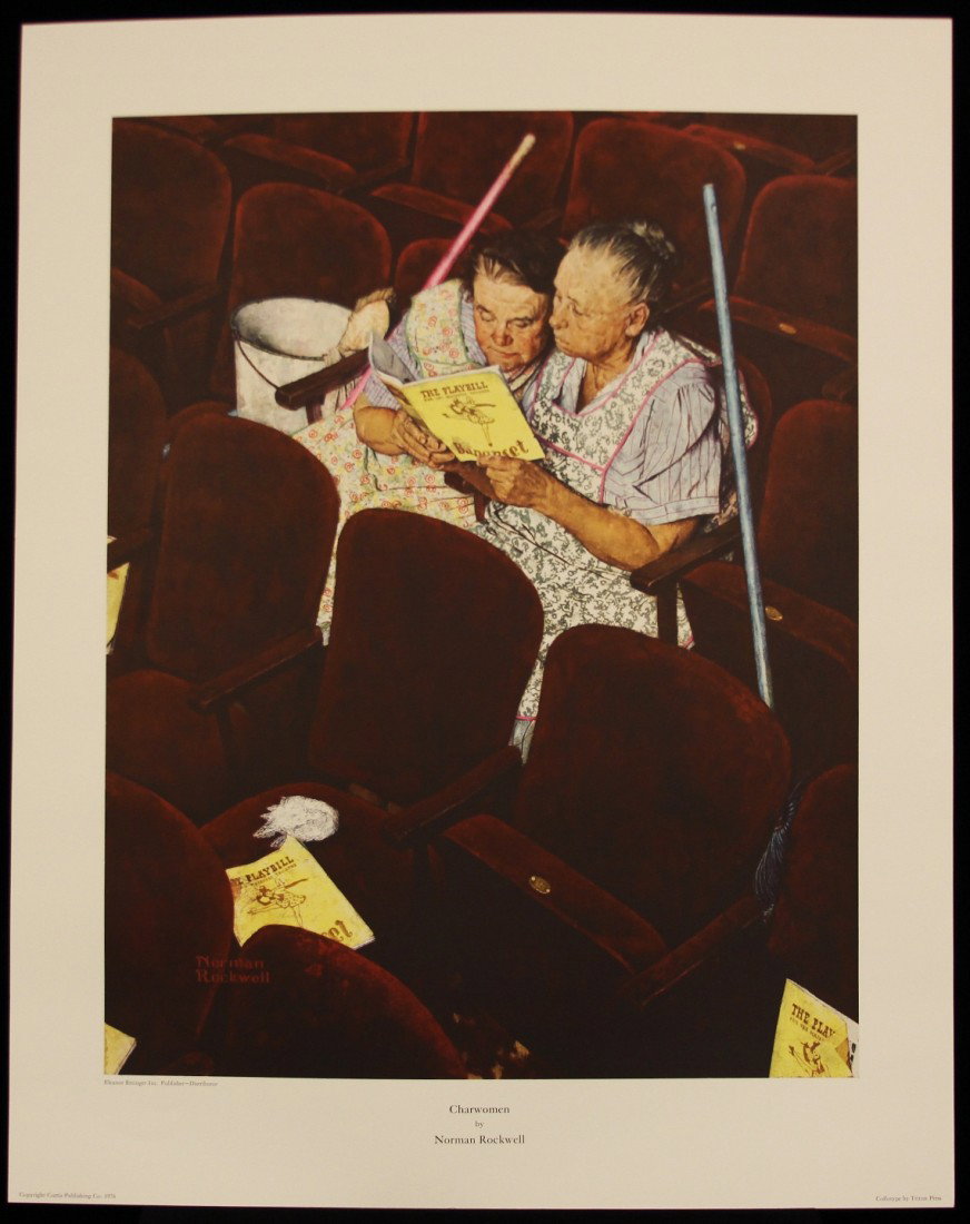 Norman Rockwell "Charwomen" Fine Art Print AP161: "Norman Rockwell "Charwomen" Fine Art Print AP161. Excellent Condition! KA62TD. One fine art print of "Charwomen" by Norman Rockwell. Limited edition print with Certificate of Authenticity. Norman Roc