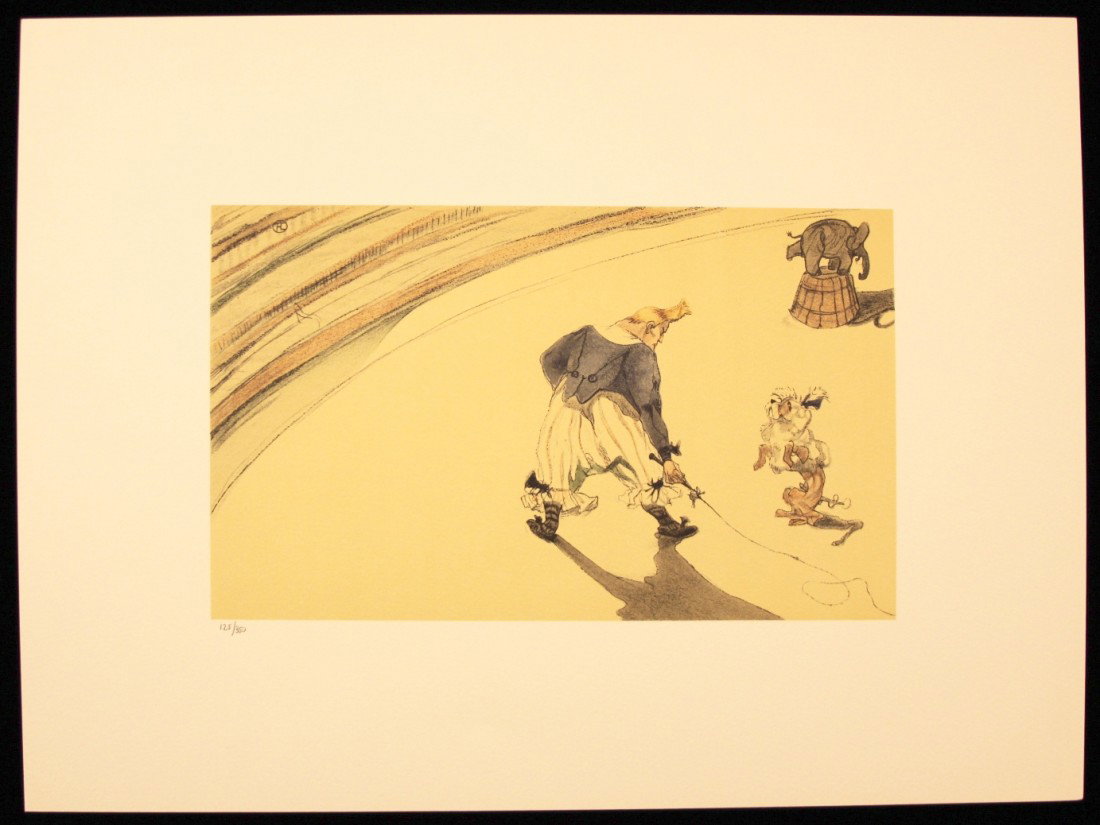 Toulouse-Lautrec "Clown Dresseur" Ltd Ed Litho A296: "Toulouse-Lautrec "Clown Dresseur" Ltd Ed Litho A296. Excellent Condition! VN13AF. Rare Limited Edition Crayon Drawn Lithograph of Toulouse-Lautrec's "Clown Dresseur", one of 39 drawings in his "The C