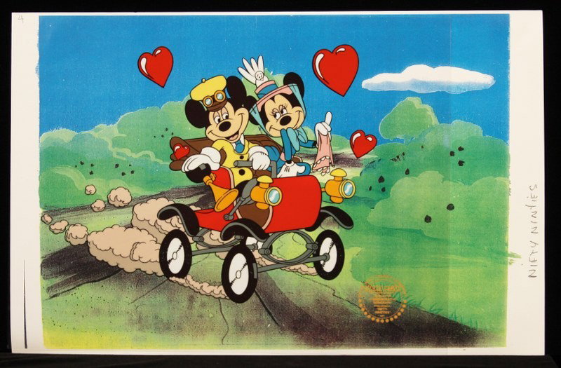 Walt Disney "Nifty-Nineties" Serigraph Cel DisneySeri2: "Walt Disney "Nifty-Nineties" Serigraph Cel DisneySeri23. Excellent Condition! RL82KH. One animated original limited edition fine art serigraph cel from Walt Disney's "Nifty-Nineties" with Mickey and 