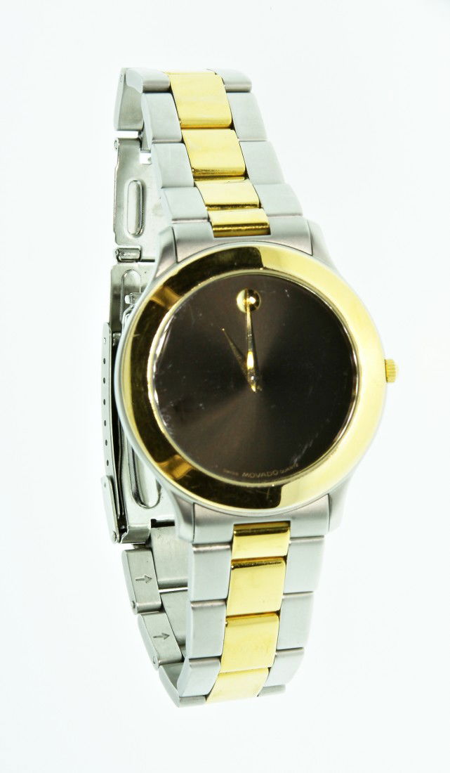 Men's Movado Stainless Steel Wristwatch ED1064: Men's Movado Stainless Steel Wristwatch ED1064. Great Condition! MV171ST. One Swiss Movado made stainless steel wristwatch. Identified with marking of Movado on the back, this watch is all steel, Quar